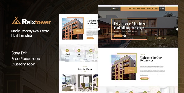 Relxtower - Single Property Real Estate HTML Temp