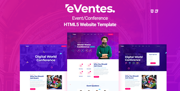 Eventes: Premium HTML Template for Conferences & Events