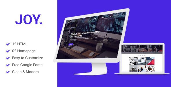 Joy: Creative Solutions in One Page HTML