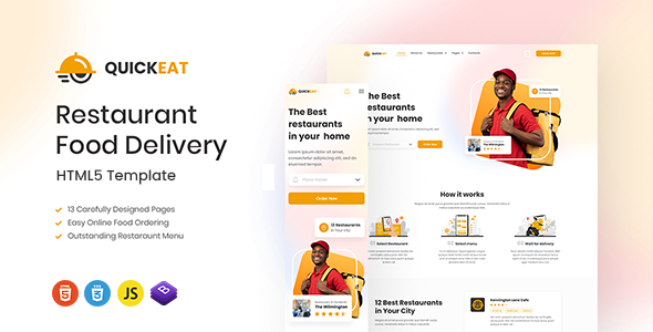 Quickeat: Your Ultimate Food Delivery & Restaurant Template