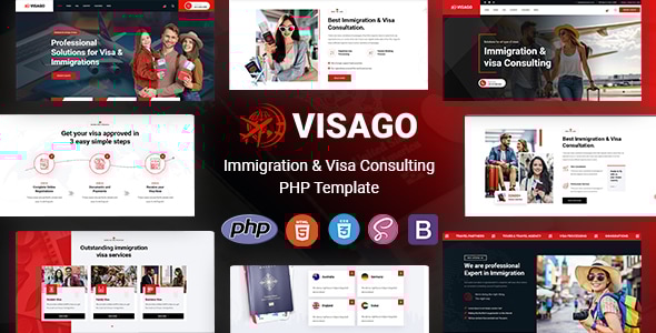 Visago - Immigration and Visa Consulting PHP Template