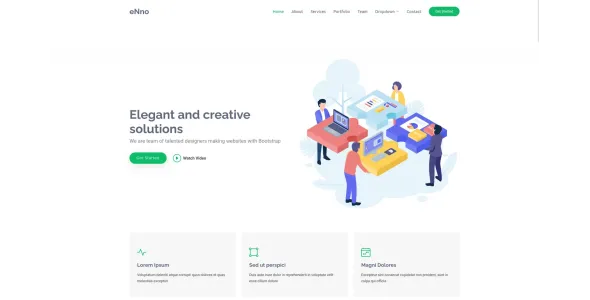 eNno – Free Responsive One-Page Bootstrap 5 Business Template