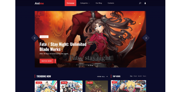 Anime – Free Bootstrap 4 HTML5 Gaming & Anime Website Template
