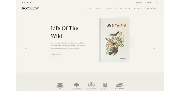 Booksaw – Free Bootstrap 5 eCommerce Website Template