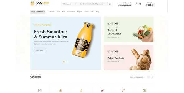 FoodMart – Free Bootstrap 5 eCommerce Website Template