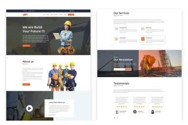 Constex – Construction Services One Page HTML5 Template