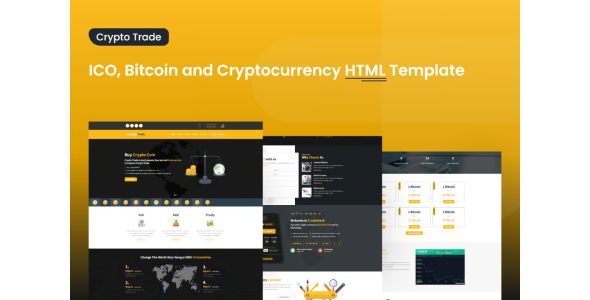 Crypto Trade - ICO, Bitcoin Cryptocurrency HTML