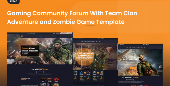 GIO - Gaming Community Forum With Team Tournament