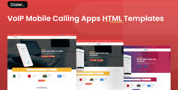 Dialer -VoIP Mobile Calling Apps HTML Templates