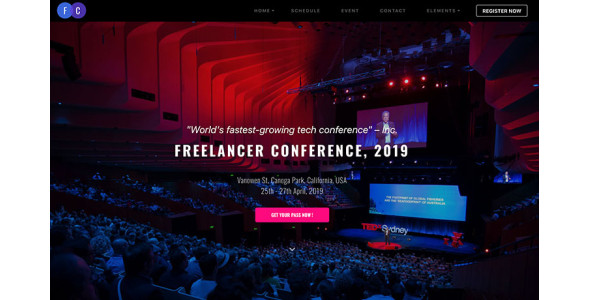 Conference Pro – Responsive Bootstrap HTML5 Event Template