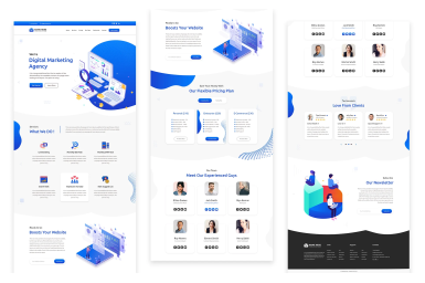 Marketing Agency One Page HTML5 Template