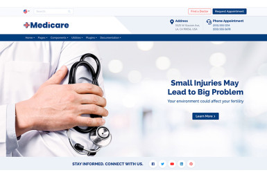 Medicare – Fully Responsive Bootstrap 4 Medical Website Template