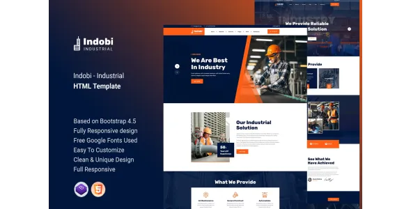 Indobi - Industrial HTML Template