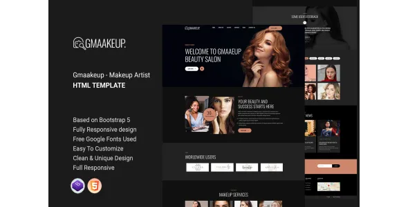 Gmaakeup - Makeup Artist HTML Template
