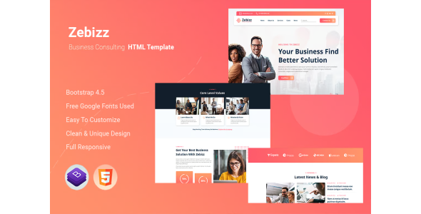 Zebizz - Business Consulting HTML Template