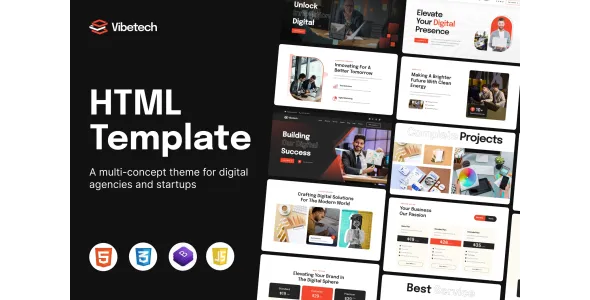 Vibetech - Creative Digital Agency HTML Template
