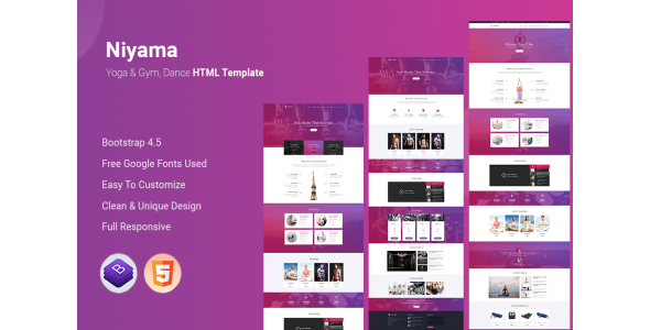Niyama | Multipurpose Yoga & Gym, Dance HTML5 And