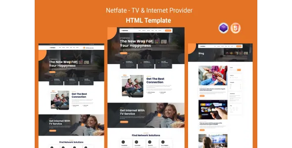 Netfate - TV & Internet Provider HTML Template