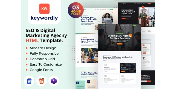 Keywordly | Digital Marketing Agency HTML Template