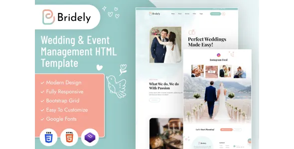 Bridely | Wedding & Event Management HTML Template