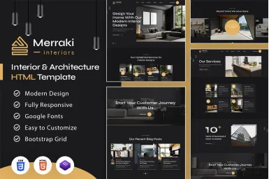 Merraki | Interiors & Architecture HTML Template