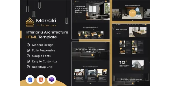 Merraki | Interiors & Architecture HTML Template