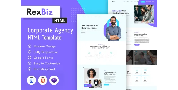 Rexbiz | Corporate Agency HTML Template
