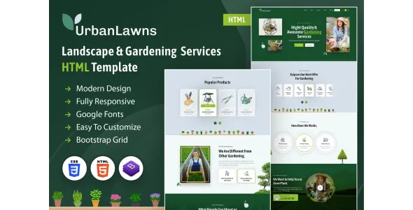 Urban Lawns | Gardening HTML Template