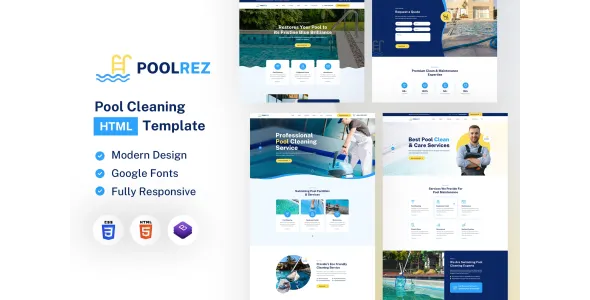 Poolrez | Pool Cleaning HTML Template