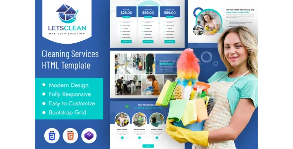 LetsClean | Cleaning Services HTML Template