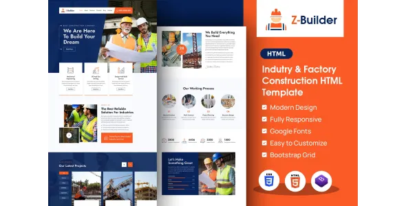 Z-Builder | Construction Elementor HTML Template