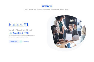 Raven Pro – Responsive Bootstrap 4 Legal Agency Website Template