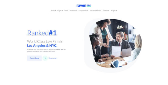 Raven Pro – Responsive Bootstrap 4 Legal Agency Website Template