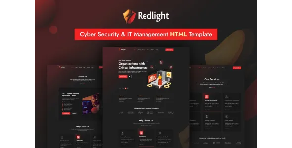Redlight | Cyber Security & IT Management HTML Tem